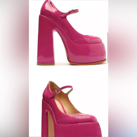 Schutz Zayne Mary Jane Platform Pump Very Pink 8.5 - Picture 3 of 3